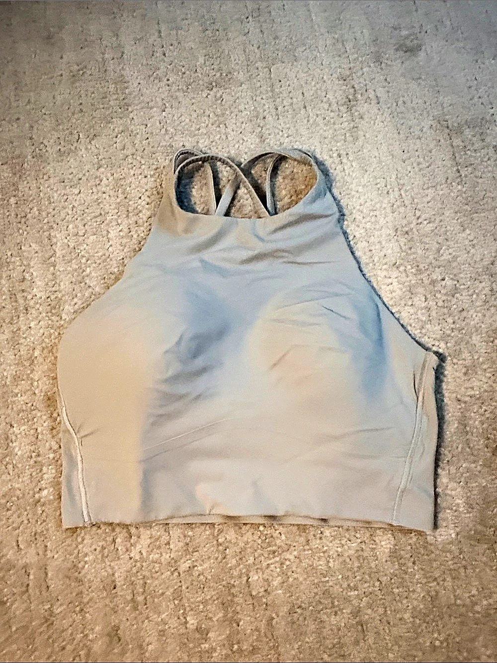 lululemon Energy High-Neck Longline Bra Sports Bra Beige